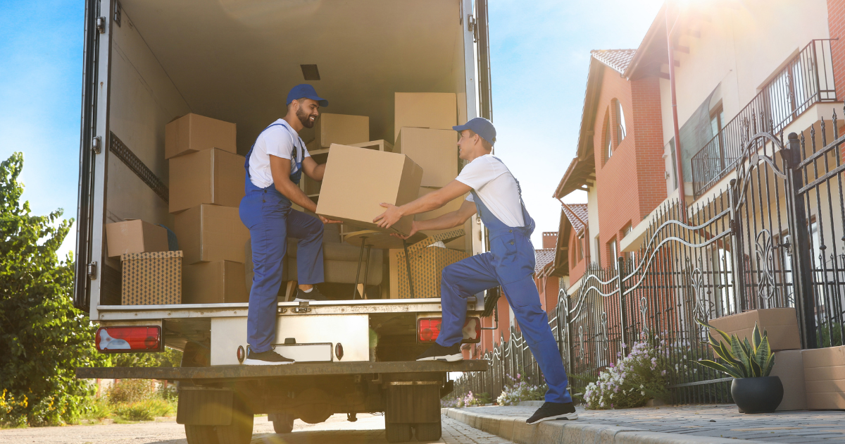 pops professionals loading the truck for a moving service