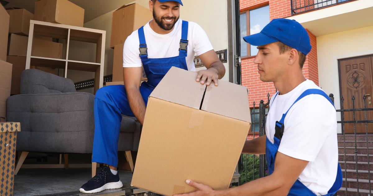 moving professionals loading the truck