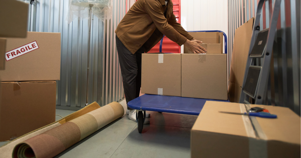 storage unit being used